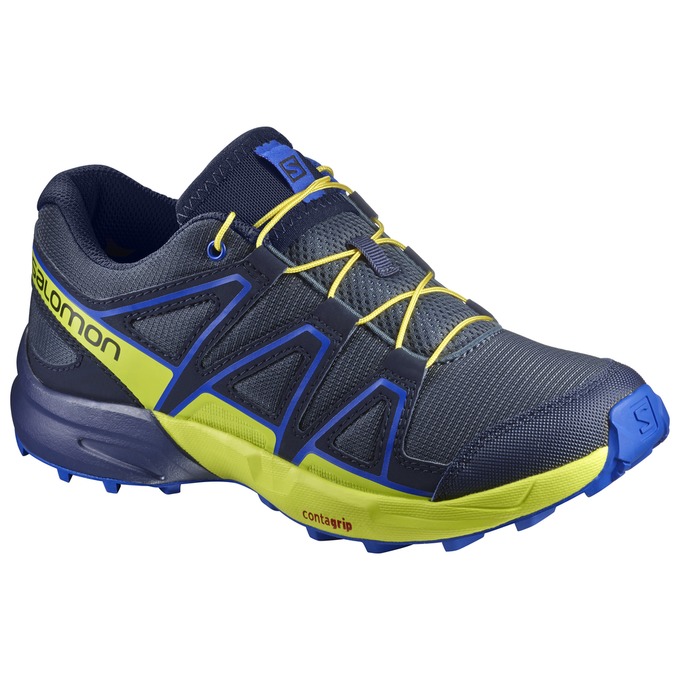 Salomon Israel SPEEDCROSS J - Kids Trail Running Shoes - Navy (TLHJ-59821)